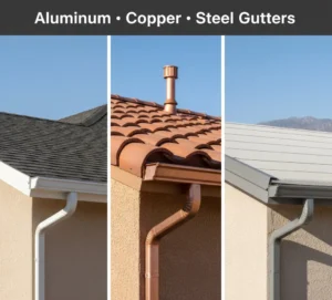 Seamless, copper, and steel gutters installation Tucson