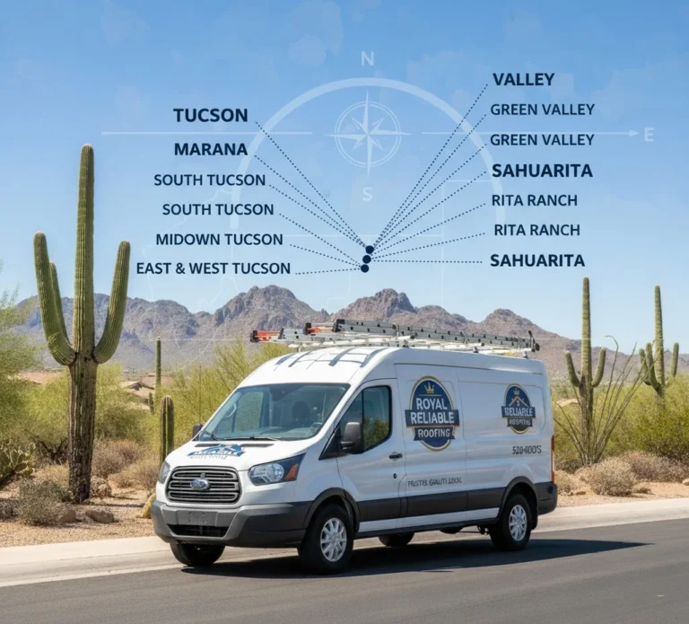 Royal Reliable Roofing Service Area Map